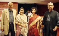 With Smt Radha Chakravaty, noted tagore Scholar and Sri Pinak RAnjan Chakravarty, Secretary to Government, Ministry of External Affairs, GOI