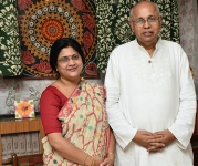 With Rajoshree Bhattacharjee, noted Tagore Singer of Kolkata