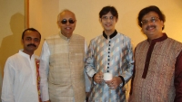 With Sri Sounak Chattopadhaya on my left, Subrata Mukherjee extreme left and Nilajan to my right.