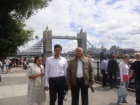 Family in Tower Bridge, London 2010