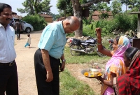 Being greeted by Villagers in Jharkhand