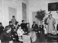 Neela with Sri V. P. Singh, Hon. Prime Minister of India in New Delhi