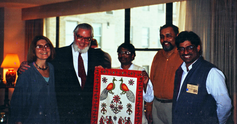 With Juan Somavía, Sec. General, WSSD, Copenhagen 1995