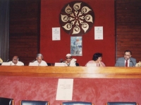 Extreme Left, Sr. K. R. Venugopal, Principal Secretary to Prime Minister, Dr. Raja Chelliaah, Sri Sita Ram Kesri, Hon. Minister GOI & Dr. Najma Hepatulla