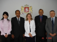 With Minister for Social welfare, Georgia